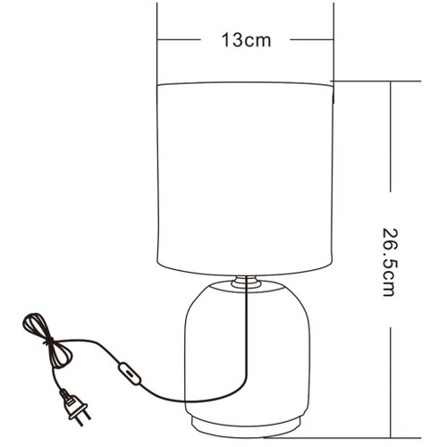 Zuma line HS8723-BL - Stona lampa 1xE14/40W/230V crna/zlatna Slike