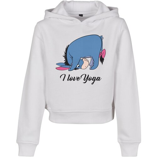 Mister Tee Children's Namaste Cropped Hoody white Cene
