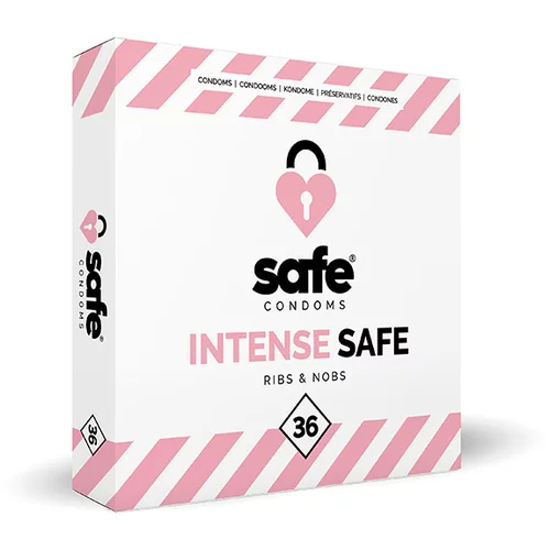 SAFE Rebrasti kondomi - Intense, 36 kom