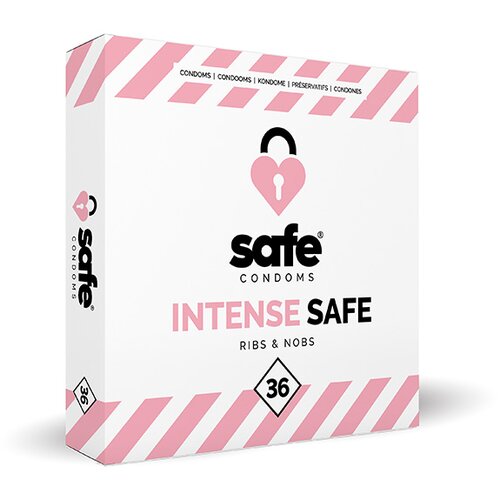 SAFE Rebrasti kondomi - Intense, 36 kos Cene