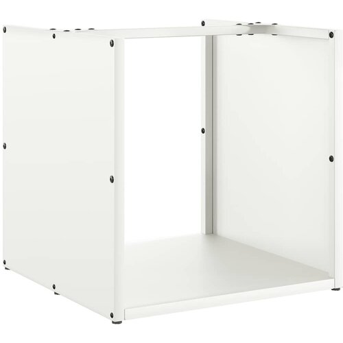 vidaXL stojalo za drva belo 40x40x40 cm hladno valjano jeklo, (21827315) Cene