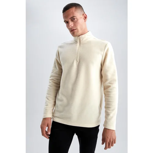 Defacto Regular Fit Stand-up Collar Fleece Sweatshirt