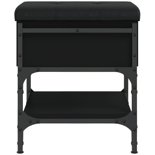  Klupa za cipele crna 42 x 42 x 45 cm od konstruiranog drva Slike