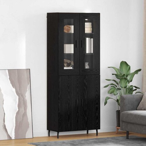  Highboard 2 kom. Crni hrast 69,5 x 34 x 180 cm Slike