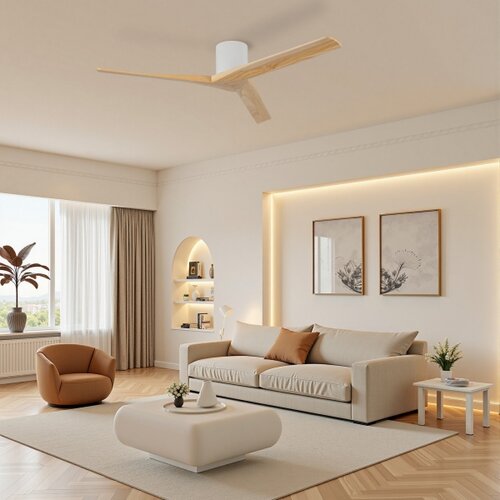  ZEVENTI - Plafonski ventilator VELLON Wi-Fi Tuya bela/paulovnija + daljinski upravljač Slike
