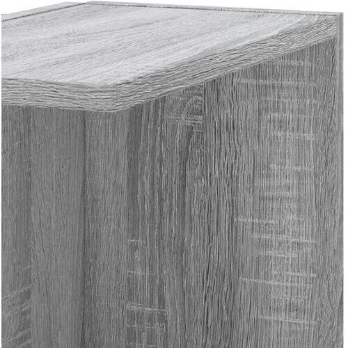  Kutna zidna polica boja hrasta 36,5x36,5x140 cm drvena Slike