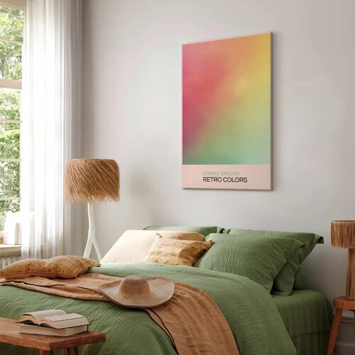  Slika - Cherry Breeze - Pastel Gradient in Delicate Retro Colors 60x90 Akustična Slike
