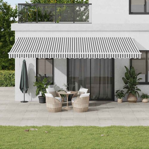 VidaXL Automatska sklopiva tenda antracit&amp;amp;bijela 600x300 cm Slike