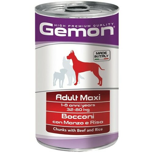 Gemon dog maxi adult - konzerva Govedina i Pirinač 1250g Cene