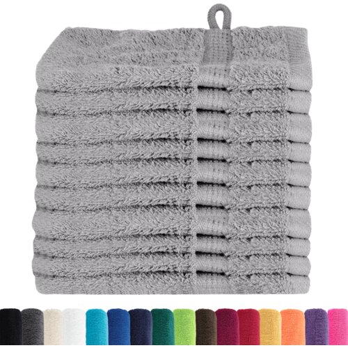VidaXL Krpice 10 pcs Siva 15 x 21 cm Pamuk Slike