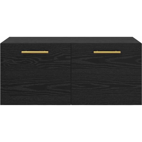  Ormar za Zid Crni hrast 80 x 36.5 x 35 cm Konstruirano drvo Slike