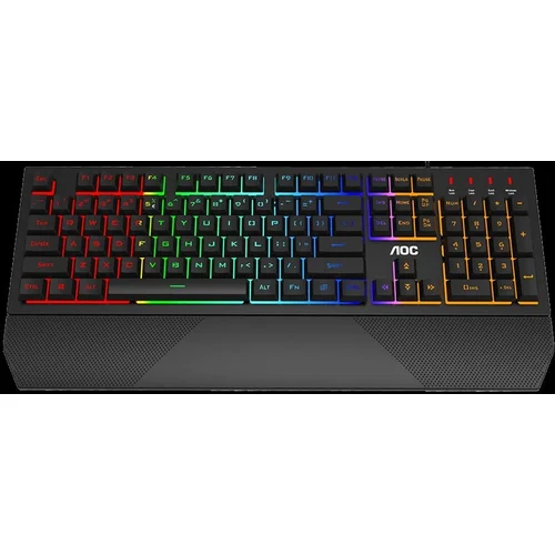 AOC GAMING Keyboard GK200 Full size Wired USB 2.0 Membrane Mechanical Feeling All keys programmableMagnetic