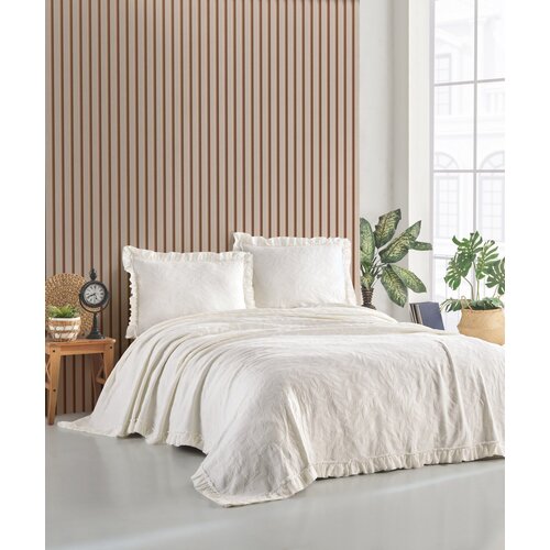  Ilda - cream cream double bedspread set Cene