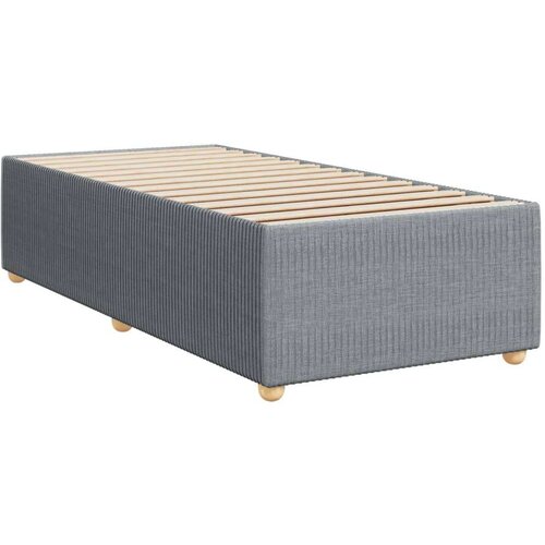 VidaXL Box spring krevet s madracem svjetlosivi 90x190 cm od tkanine Slike