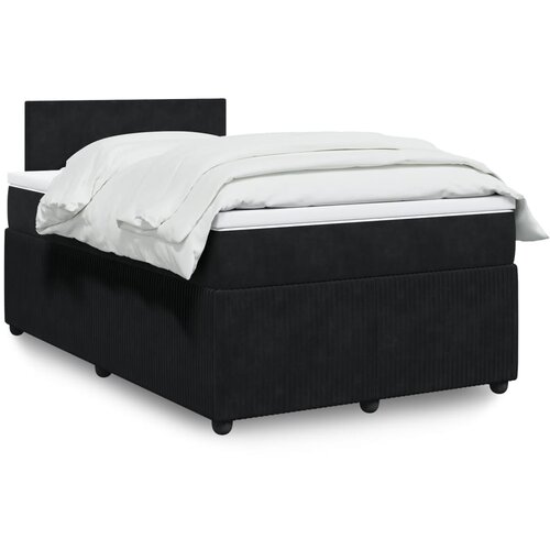 vidaXL Box spring krevet s madracem crni 120 x 200 cm baršunasti Cijene