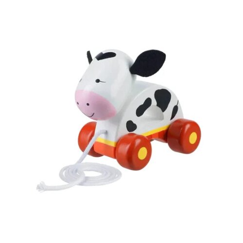 Orange Tree Toys Drvena vozalica - krava na povlačenje ( OTT09155 ) Slike