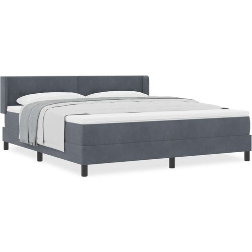 Box Spring Krevet s Madracem Tamno Siva 180x200 cm Bar&amp;scaron;un Slike