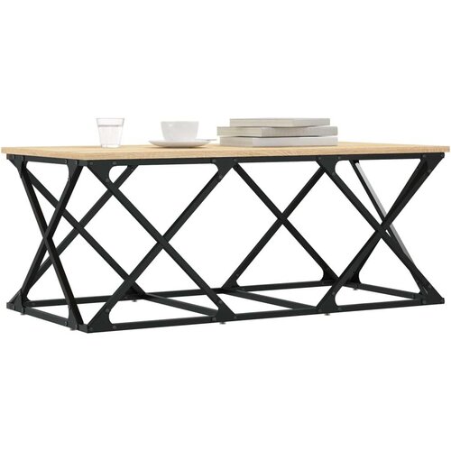 VidaXL Stolić za kavu boja hrasta 100 x 49 x 40 cm konstruirano drvo Slike