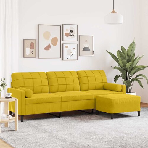  Trosjed s tabureom žuti 210 cm bar&scaron;unasti Cijene