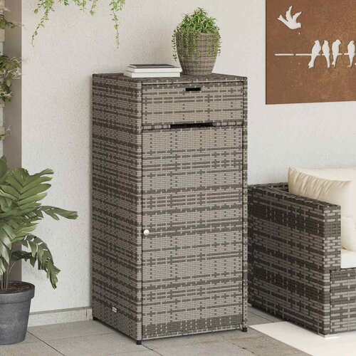  Vrtni ormarić za pohranu sivi 55x55x111 cm od poliratana Cijene