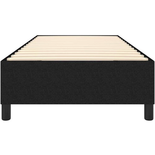 VidaXL Okvir za krevet s oprugama crni 100 x 200 cm od tkanine Slike