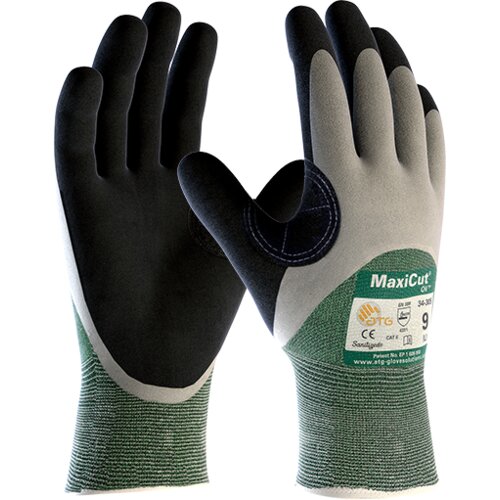 ATG Rokavice Maxicut Oil Grip (velikost: 10, zelene/črne barve) Slike