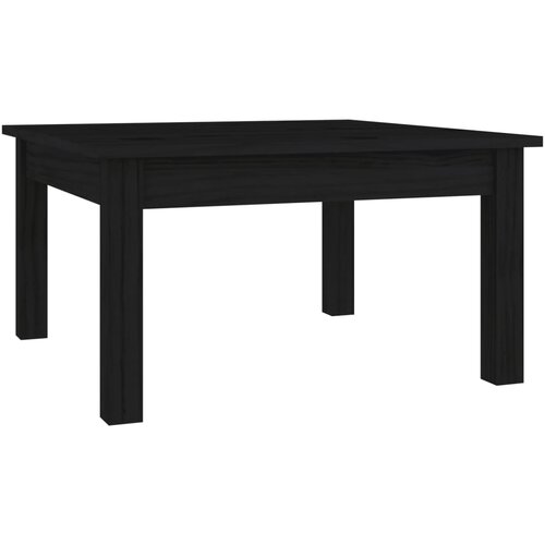 Maison Chic Klubska mizica - kavna mizica - Nizka mizica črna 55x55x30 cm trdna borovina, (21754417) Slike