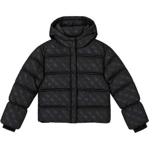 Guess Puhovke PADDED HOODED LS JACKET W/ZIP Črna Slike