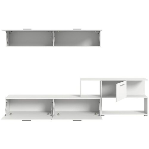 MID.YOU Dnevni Regal Chepo Bela 277x102 Cm Slike