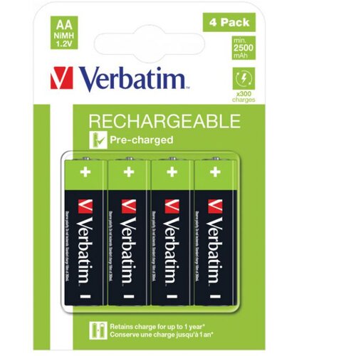  BATERIJA ZA PUNJENJE 1,2V AA PK4 VERBATIM 49517 LR6 BLISTER Cene