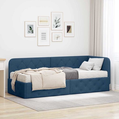  Kutni okvir kreveta Plava 80 x 200 cm tkanina Cene