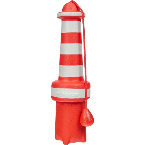 Rogz lighthouse svetionik igračka za pse, l, 24cm, narandžasto-bela Cene