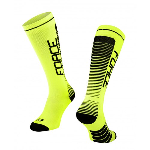 Čarape FORCE COMPRESS fluo-crne S-M 36-41 Cene