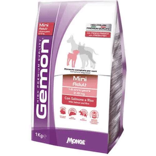 Gemon dog mini adult with salmon and rice - 1 kg Cene