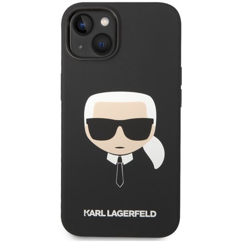 Karl Lagerfeld Maska MagSafe Compatible Case Liquid Silicone Karl Head for iPhone 14 Black Cene