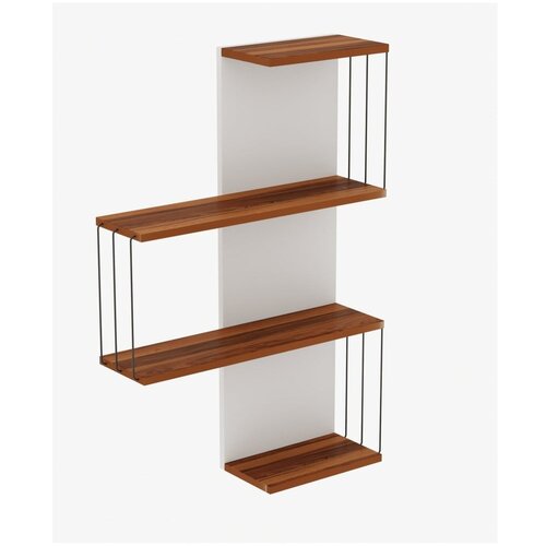 Kalune Design Bijela/u prirodnoj boji polica s više razina u dekoru bora 64 cm Cambel – Cijene