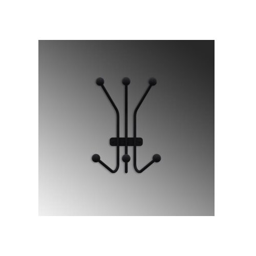 Wallxpert metalna zidna kuka crna boja ant Slike