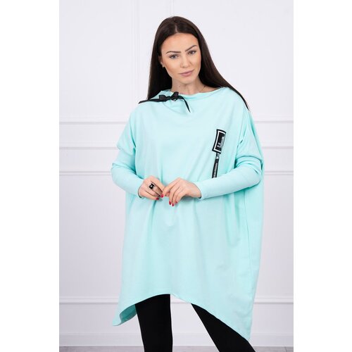 Kesi Oversize sweatshirt with asymmetrical sides mint Cene