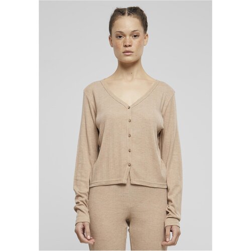 Urban Classics Women&amp;#039;s ribbed cardigan beige Slike