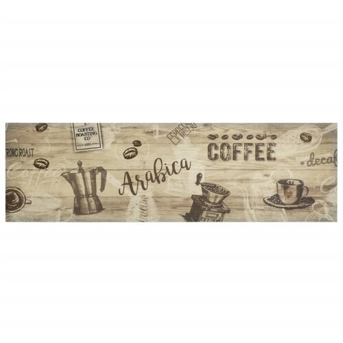 Maison Chic Kuhinjska Preproga, Rug pralna kavna tematika rjava 45x150 cm žamet, (22122281) Cene