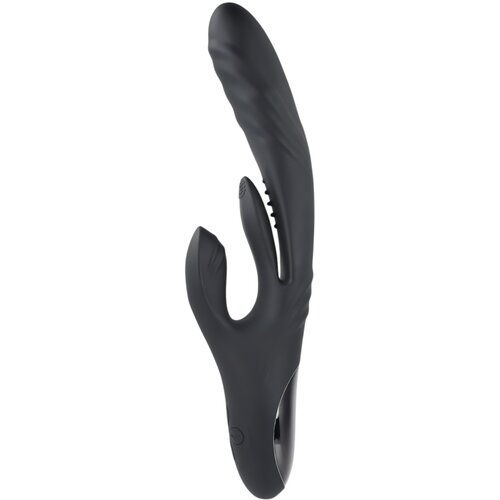 Playboy Rapid Rabbit - akumulatorski vibrator z izrastkom za klitoris (črna) Slike