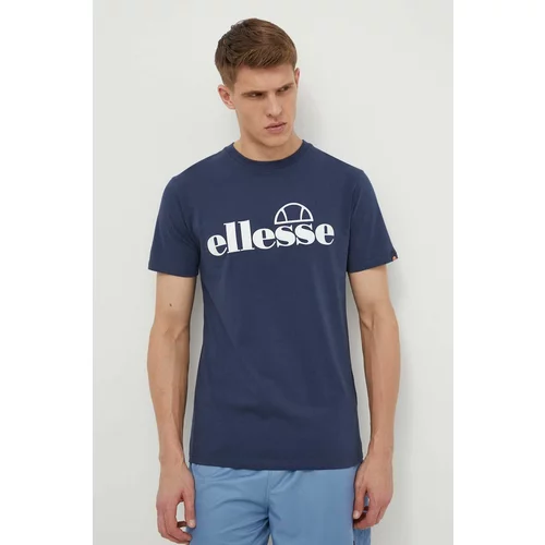 Ellesse Pamučna majica Fuenti Tee za muškarce, boja: tamno plava, s tiskom, SHP16469