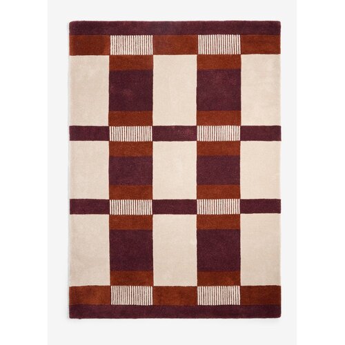 MADE Bordo rdeča/kremno bela ročno tkana preproga iz recikliranih vlaken 200x290 cm Franka &amp;ndash; Slike