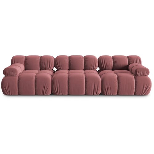Micadoni Home rožnata žametna sedežna garnitura 282 cm bellis &amp;ndash; Slike