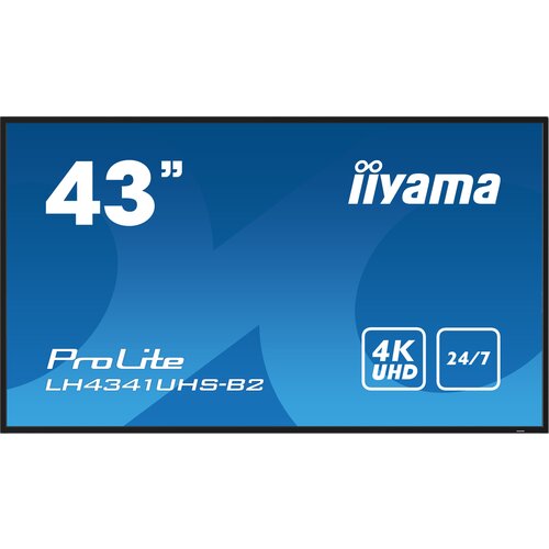 Iiyama 43" LH4341 UHS-B2 4K 24/7 monitor, (21121483) Cene