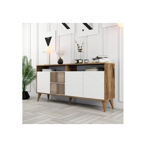 Hanah home komoda milan 160 walnut white Cene