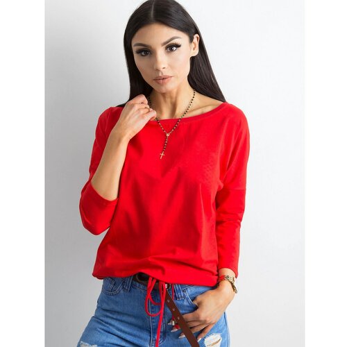 Fashion Hunters Pamučna bluza za žene Crveno Slike