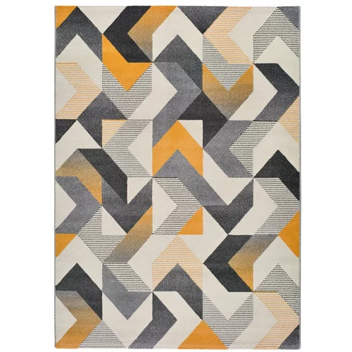 Universal narančasto-sivi tepih Gladys Abstract, 160 x 230 cm