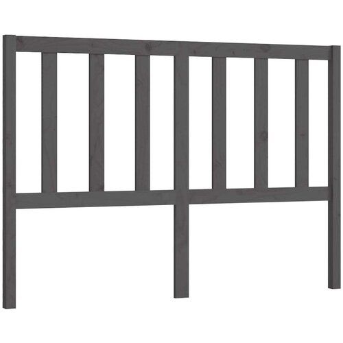  Uzglavlje za krevet sivo 146 x 4 x 100 cm od masivne borovine Slike