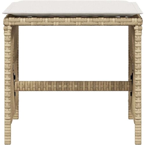 vidaXL Vrtni stolci s jastucima 4 kom bež 41x41x36 cm od poliratana Cene